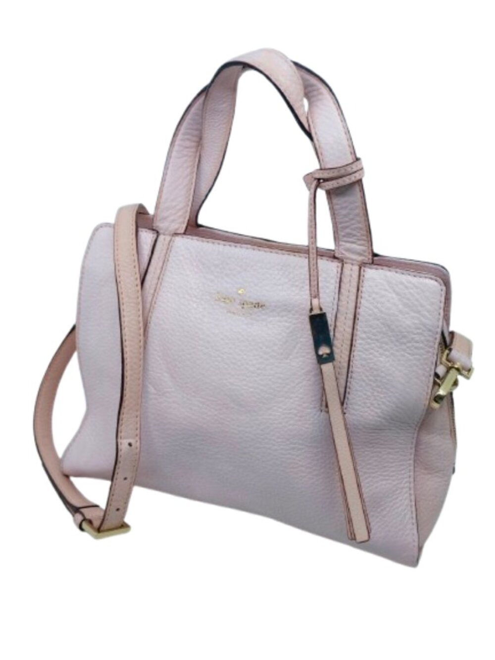 KATE SPADE~Grey Street Dominique~PEBBLED LEATHER SATCHEL BAG in BLUSH PINK